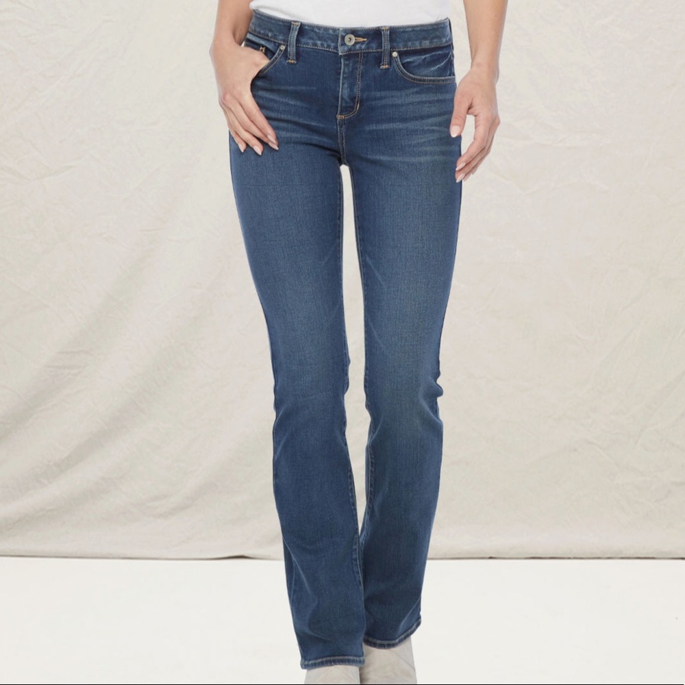 Slim Mid Rise Boot Cut Jeans